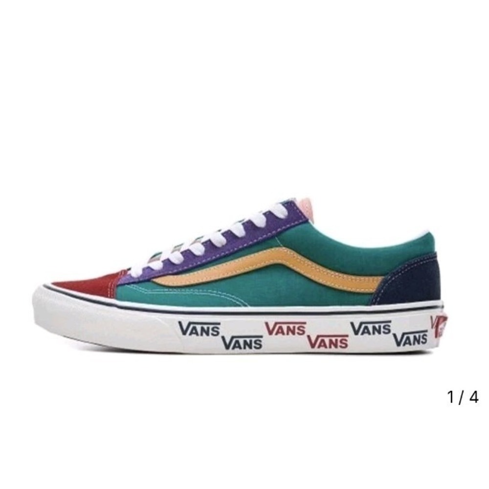 Vans Old Skool Style 36 Multicolor Red/Blue/Green W6.5 Retro‎ Y2K Moto Skate